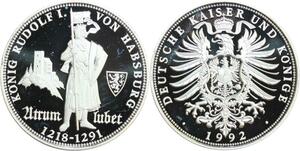 R0257 Germany Medal König Rudolf I von Habsburg 1992 Silver Proof - Offer 