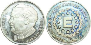 R0260 Medal Europa Luxembourg 1/13 Écu Européen Joseph Bech Silver 1975 AU