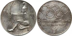 R0265 Medal Germany Olympische Spiele Tir à l'arc JO Munich 1972 Silver AU