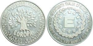 R0273 Medal Germany 1/17 Europa Thaler France Luxembourg Italy Silver UNC