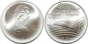 R0290 Canada Montréal 10$ Olympiade XXI Elizabeth II Vélodrome 1976 UNC