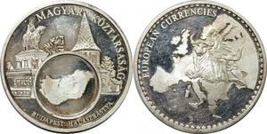 R0291 Medal Hungary Budapest Magyar Köztársaság European Currencies Silver