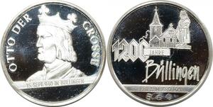 R0295 Germany Medal Othon Otto Der Grosse 1200 Jahre Büllingen Silver Proof