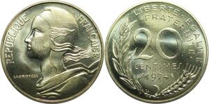 R0300 France 20 centimes Marianne Lagriffoul 1974 Sortie Coffret FDC -Offer