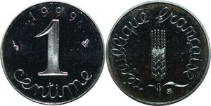 R0306 France 1 centime Épi 1999 Sortie Coffret BE Proof