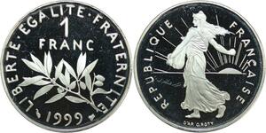 R0311 France 1 Franc Semeuse Roty 1999 Sortie Coffret BE Proof