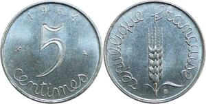 R0331 France 5 Centimes Épi 1964 Sortie Coffret FDC -> Make Offer