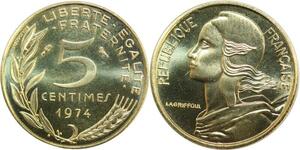 R0334 France 5 centimes Marianne Lagriffoul 1974 Sortie Coffret FDC - Offer
