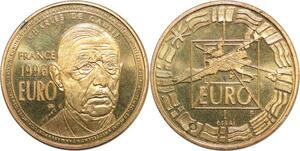 R0351 Essai 1 Euro Charles de Gaulle 1996 FDC -> Make Offer