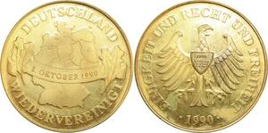 R0357 Germany Medal Deutchsland Wiedervereinigt Réunification 1990 UNC