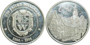 R0361 Germany Medal 750 Jahre Waldulm near Baden Baden 1244 - 1924 Proof