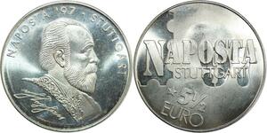 R0366 Germany 5 1/2 Euro Stuttgart Naposta Briefmarkenausstellung 1997 UNC