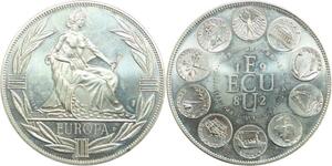 R0379 Europa France Medal Ecu 10 Etats Rodier Marianne 1982 UNC ->Offer