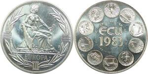 R0381 Europa France Medal Ecu 10 Etats Rodier Marianne 1983 UNC ->Offer