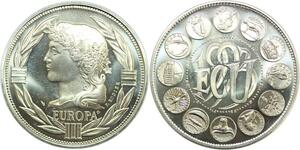 R0382 Europa France Medal Ecu 12 Etats Rodier Marianne 1993 UNC ->Offer