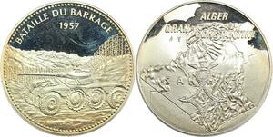 R0389 Médaille Algérie Sahara Bataille 1957 Alger Oran Constantine Proof