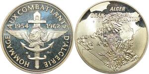 R0395 Algérie Medal Guerre Combattants Alger Constantine 1954-1962 UNC 