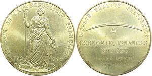 R0401 Médaille France Economie FinancesBudget Francine Dupont 1992 SUP