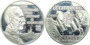 R0407 Luxembourg 5 Euros Prince Henri Orange Nassau 1996 Proof -> Make Offer