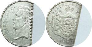 R0409 Belgique 20 Francs Albert roi des Belges 1932 Cisaillée -> Make Offer