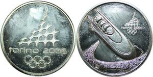 R0412 Italy Medal Torino Olympics Games Bobsleigh 2006 Proof -> Make Offer