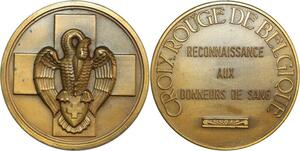 R0432 Belgium Medal Croix-Rouge Reconnaissance donneurs sang SUP
