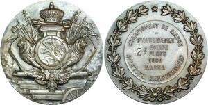 R0444 Belgium Medal Athlétisme masse 2e équipe Ploeg 1960 Silvered AU