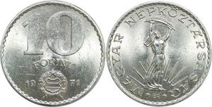 R0469 Hungary 10 Forint Magyar Strobl Monument 1971 AU+ ->Make Offer