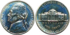 R0480 USA 5 Cents Jefferson Nickel 1962 Proof ->Make Offer