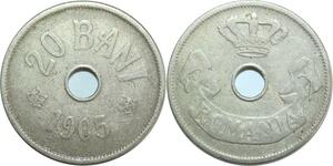 R0486 Romania 20 Bani Carol I 1905 ->Make Offer