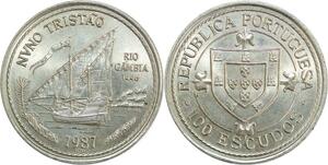 R0496 Portugal 100 Escudos Nuno Tristao 1987 UNC ->Make Offer