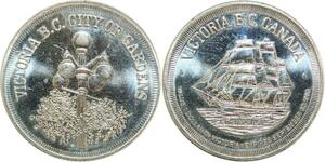 R0506 Canada British Columbia Dollar SS Beaver Victoria Gardens 1983 UNC