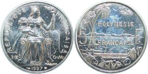 R0508 French Polynesia 5 Francs IEOM 1997 UNC ->Make Offer