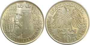 R0512 Poland 10 Zlotych Kazimierz Wielki 1964 UNC ->Make Offer