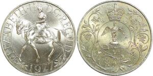 R0518 Great Britain Medal 25 New Pence Elisabeth II 1977 UNC ->Make Offer