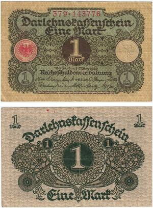 R0530 Germany Banknote 1 Mark 1920 -> Make Offer