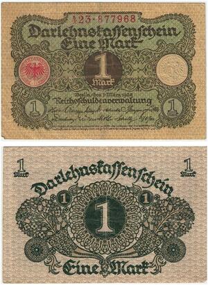 R0534 Germany Banknote 1 Mark 1920 -> Make Offer