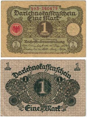 R0536 Germany Banknote 1 Mark 1920 -> Make Offer