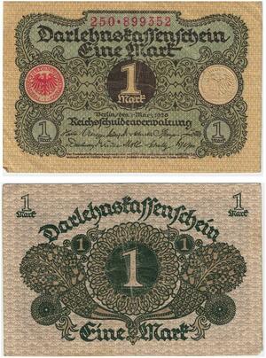 R0538 Germany Banknote 1 Mark 1920 -> Make Offer