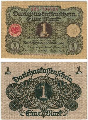 R0543 Germany Banknote 1 Mark 1920 -> Make Offer