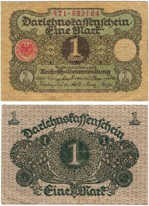 R0548 Germany Banknote 1 Mark 1920 -> Make Offer