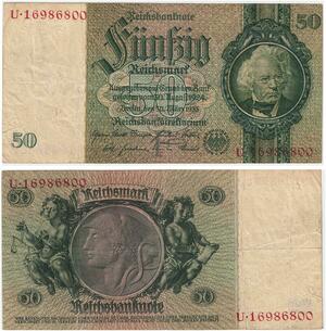 R0622 Germany Banknote 50 Reichsmark 1933 -> Make Offer