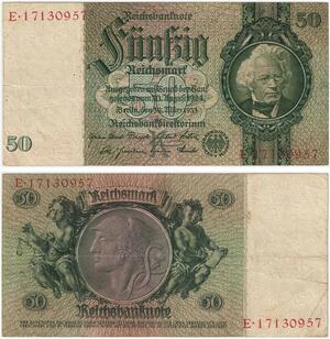 R0624 Germany Banknote 50 Reichsmark 1933 -> Make Offer