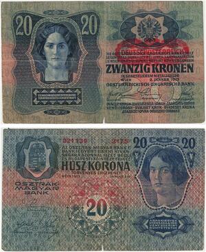 R0629 Austria Hungary Deutschosterreich 20 Korona 1913 -> Make Offer
