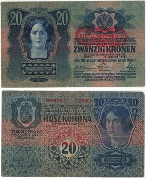 R0632 Austria Hungary Deutschosterreich 20 Korona 1913 -> Make Offer