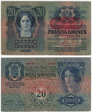 R0638 Austria Hungary Deutschosterreich 20 Korona 1913 -> Make Offer