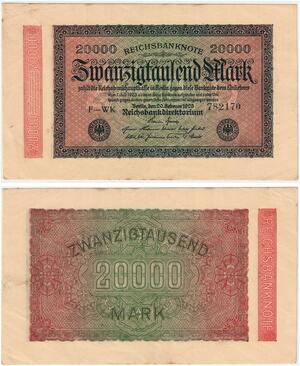 R0647 Germany Banknote Inflation 20000 Mark 1923 -> Make Offer