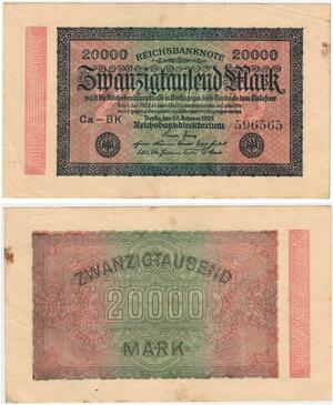 R0648 Germany Banknote Inflation 20000 Mark 1923  -> Make Offer
