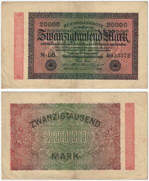 R0650 Germany Banknote Inflation 20000 Mark 1923 -> Make Offer