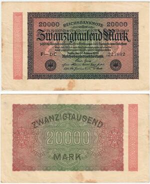 R0652 Germany Banknote Inflation 20000 Mark 1923 -> Make Offer